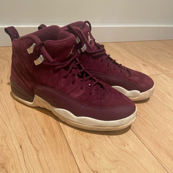Maroon suede Air Jordan womens size 8.5 - Picture 2 of 4